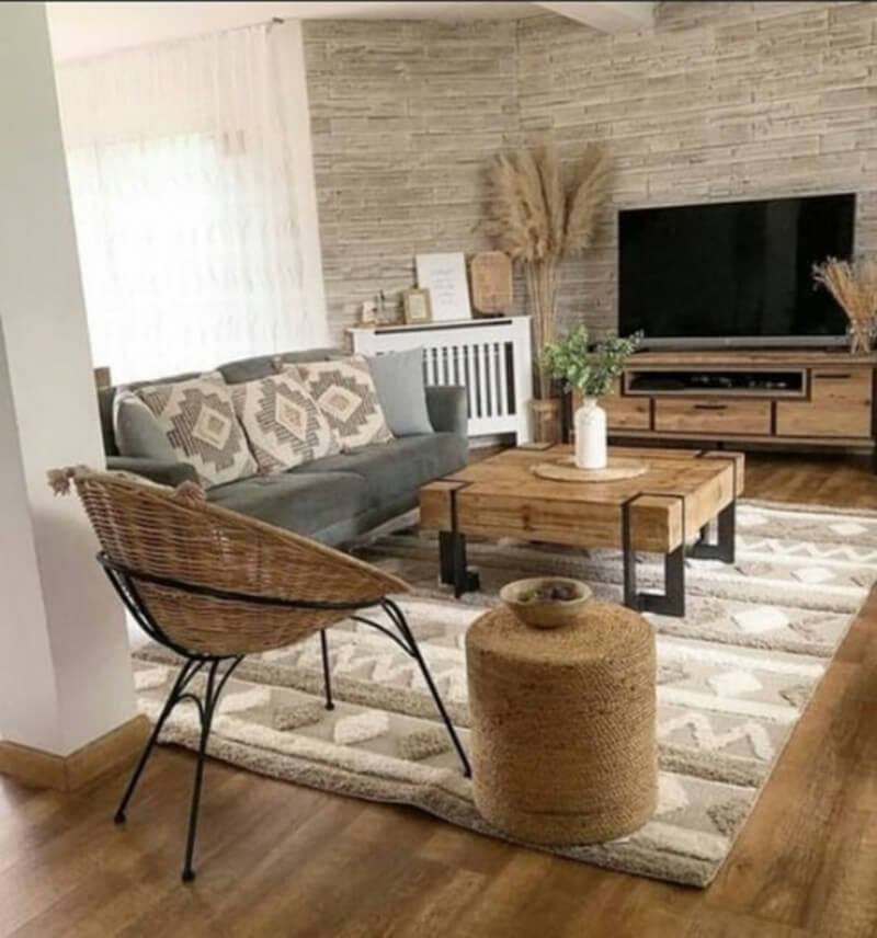 Modern Boho Living Room Furniture (20)