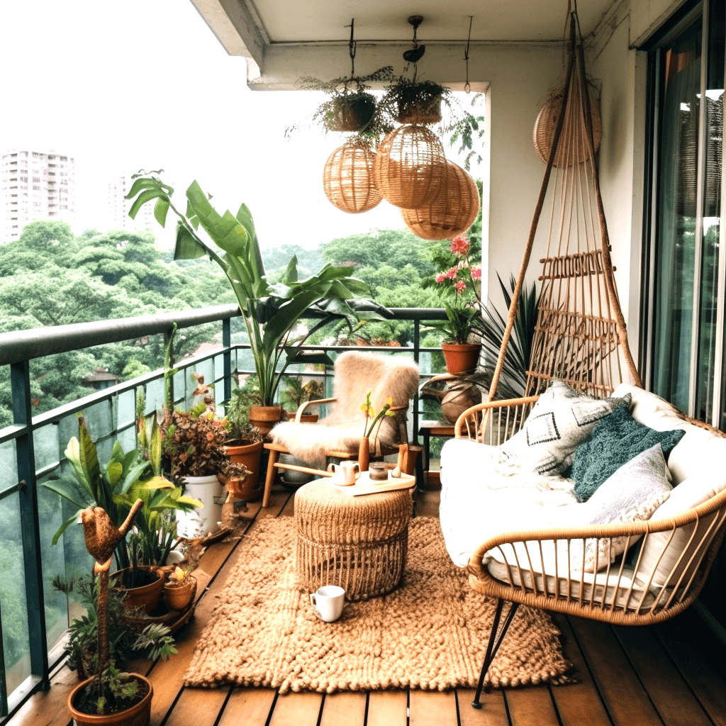 Bohemian Chic Elevate Your Balcony With Bohemian Style Decor (10)