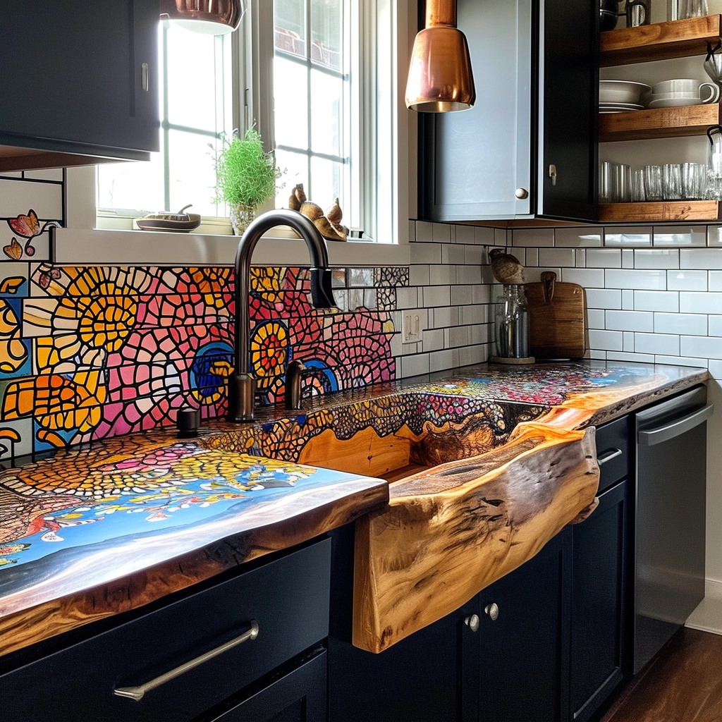 Boho Chic Elevating Your Kitchen with Bohemian Style Sinks (11)