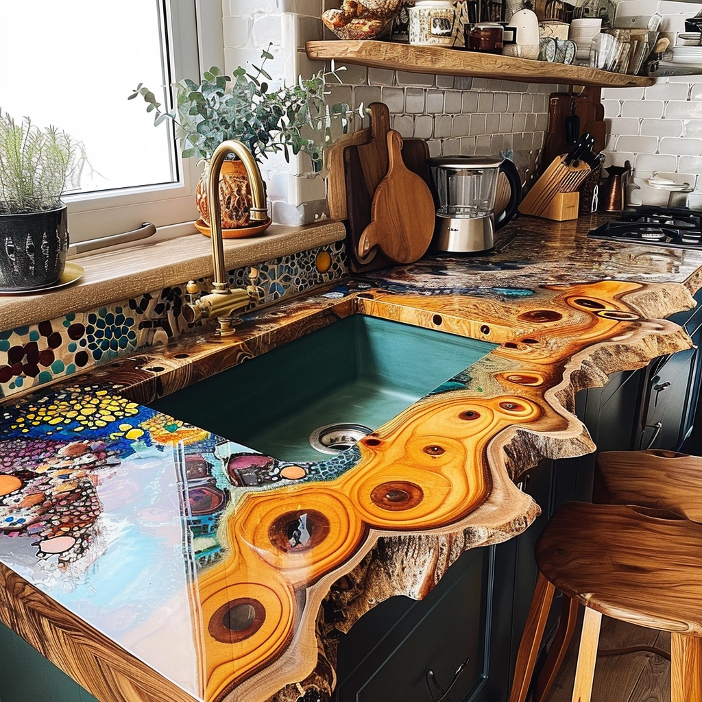 Boho Chic Elevating Your Kitchen with Bohemian Style Sinks (16)
