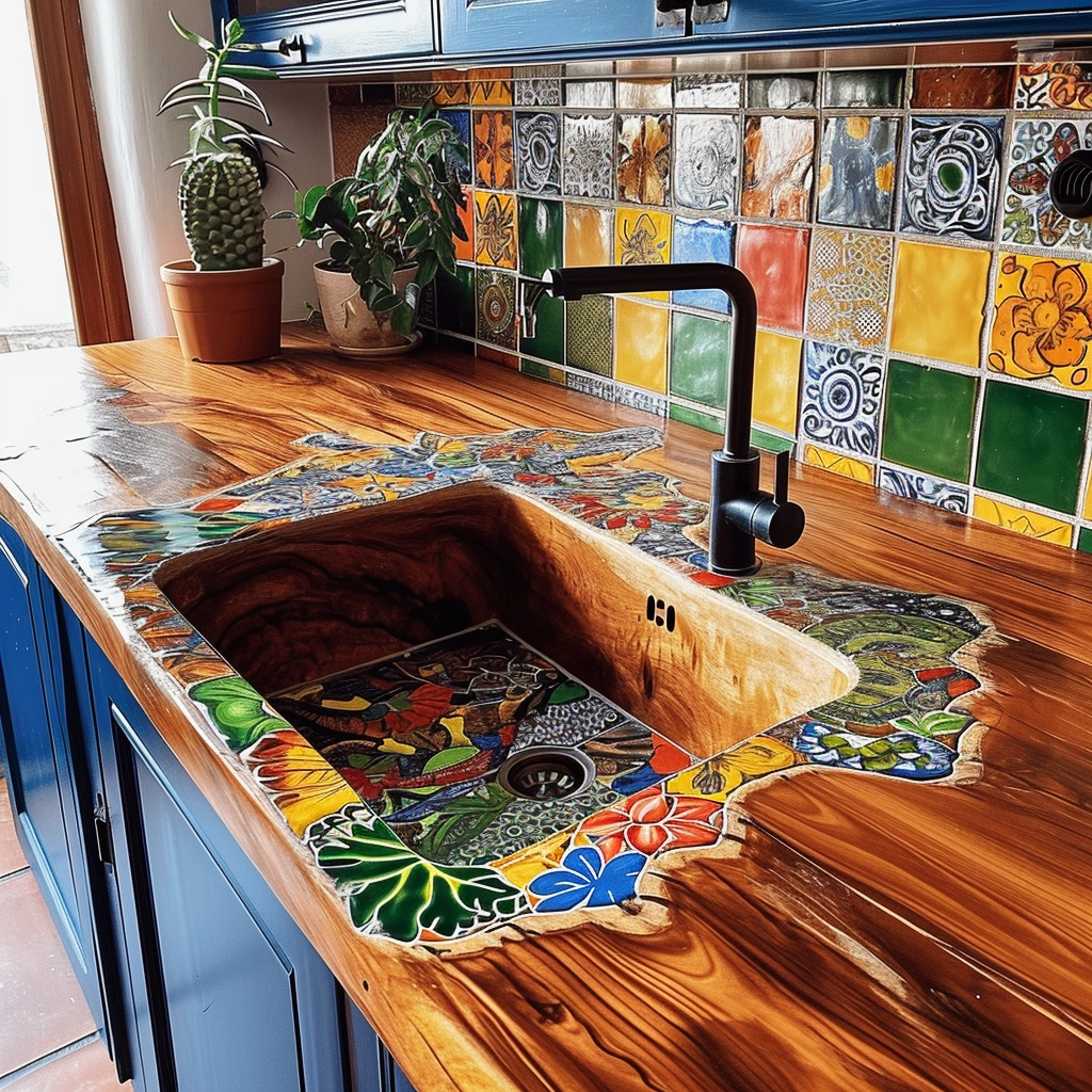 Boho Chic Elevating Your Kitchen with Bohemian Style Sinks (18)