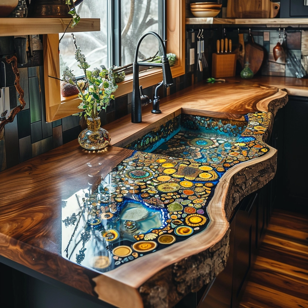 Boho Chic Elevating Your Kitchen with Bohemian Style Sinks (22)