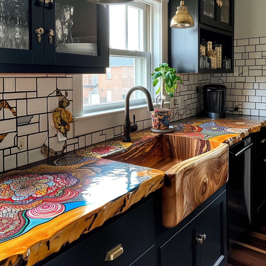 Boho Chic Elevating Your Kitchen with Bohemian Style Sinks (23)