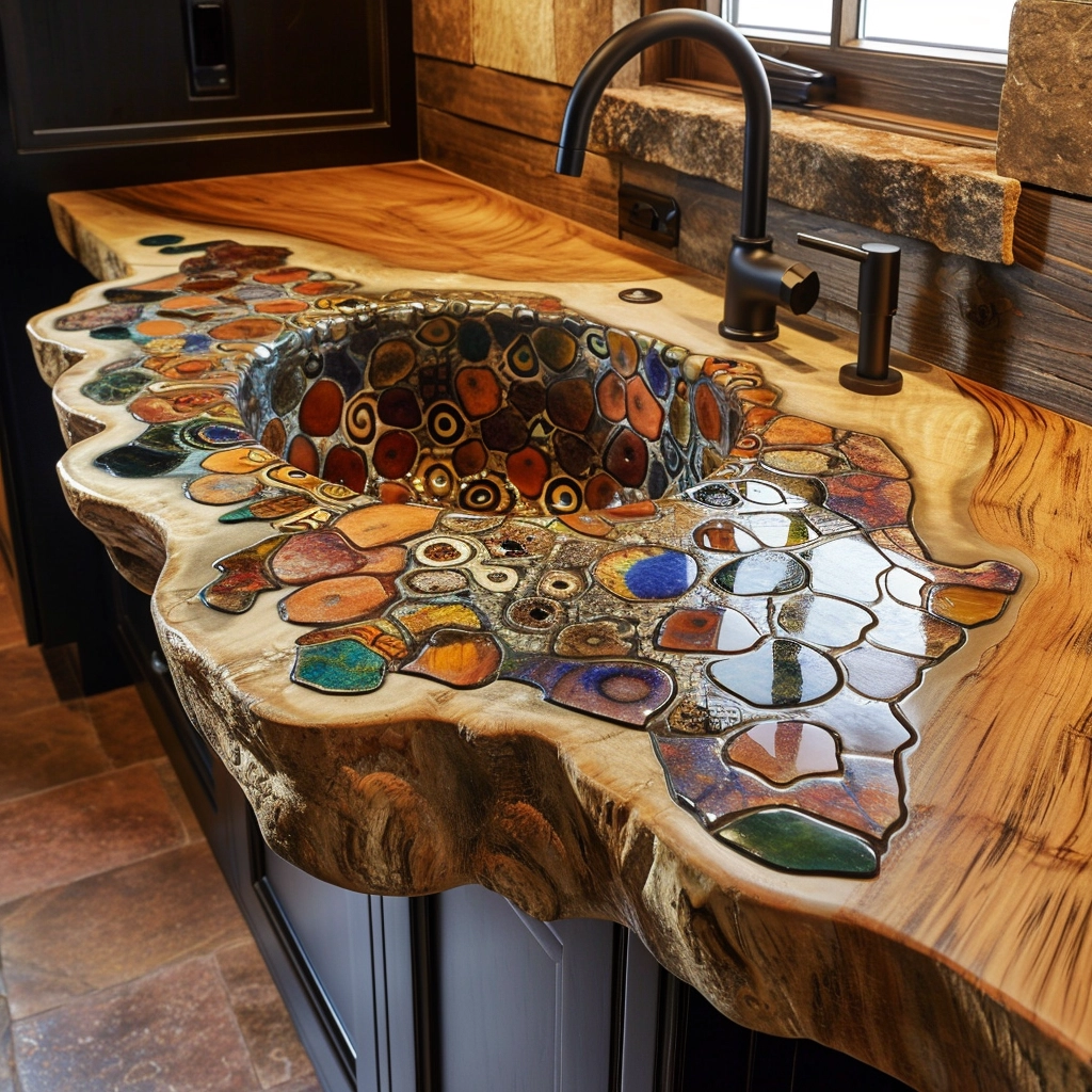 Boho Chic Elevating Your Kitchen with Bohemian Style Sinks (33)