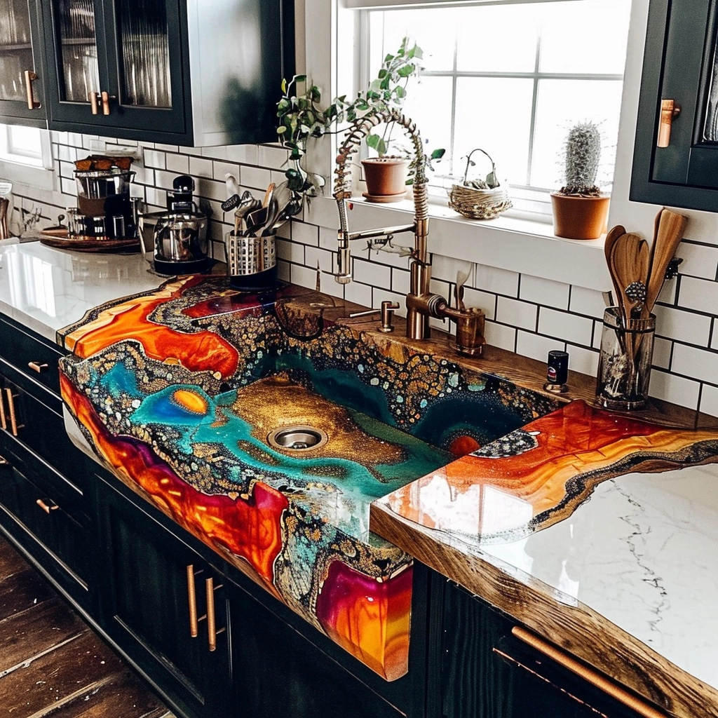 Boho Chic Elevating Your Kitchen with Bohemian Style Sinks (36)