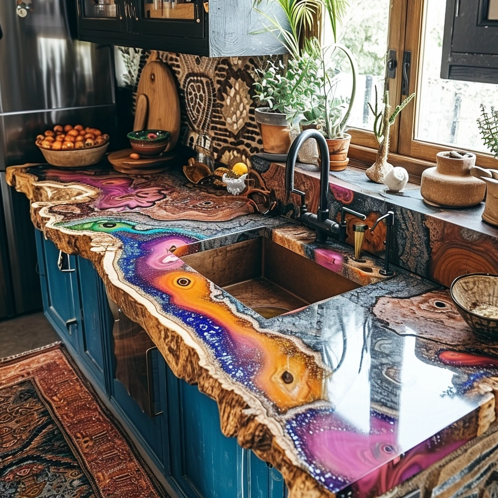 Boho Chic Elevating Your Kitchen with Bohemian Style Sinks (38)