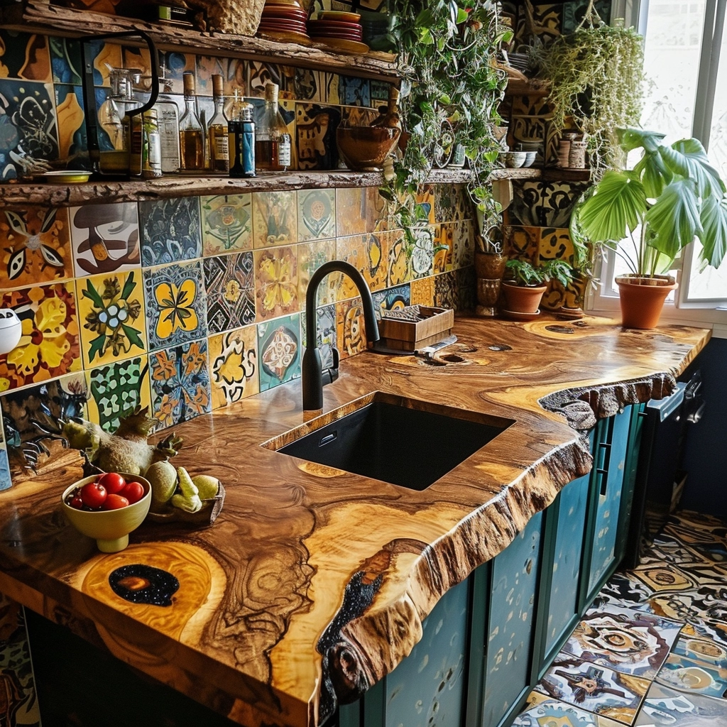 Boho Chic Elevating Your Kitchen with Bohemian Style Sinks (40)