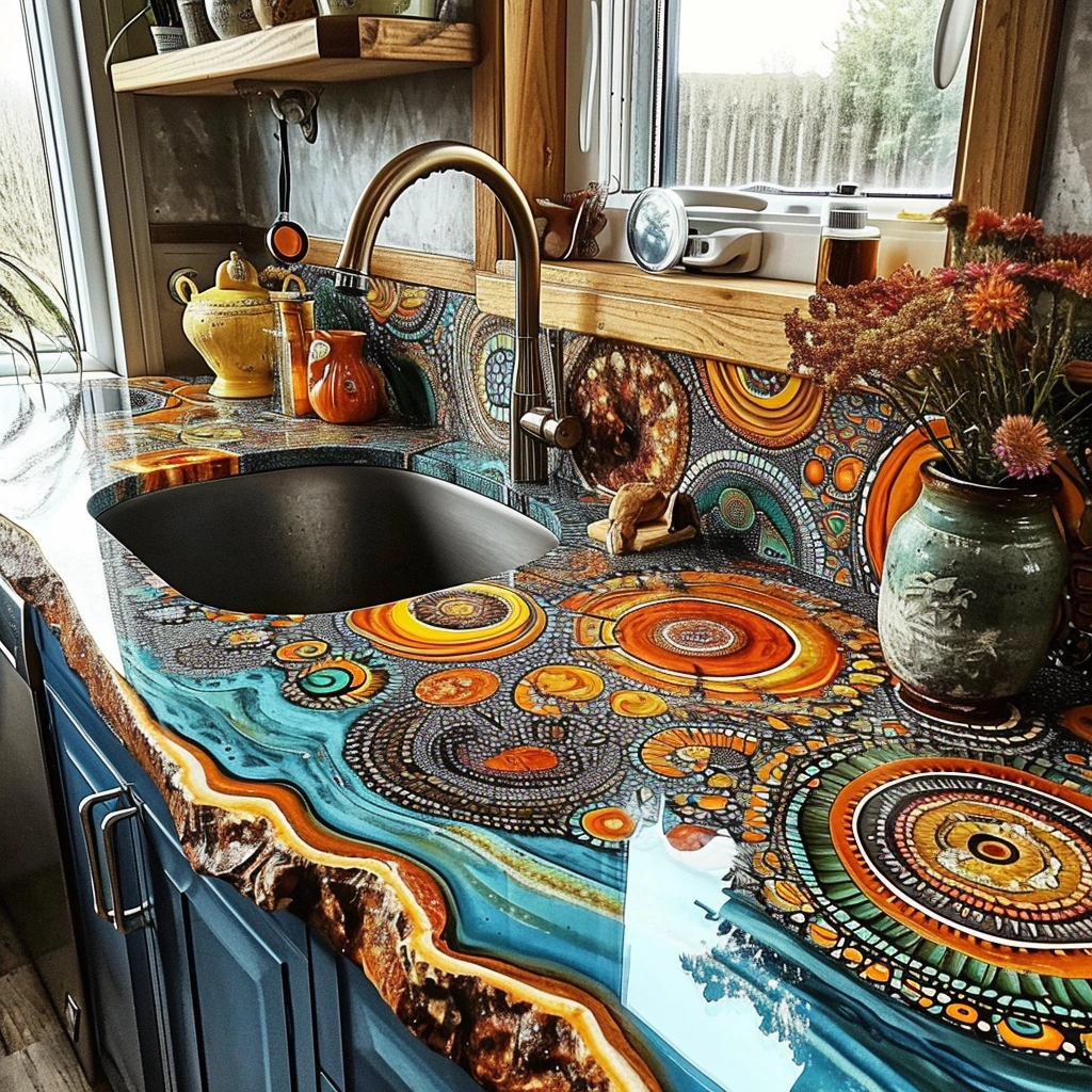 Boho Chic Elevating Your Kitchen with Bohemian Style Sinks (8)