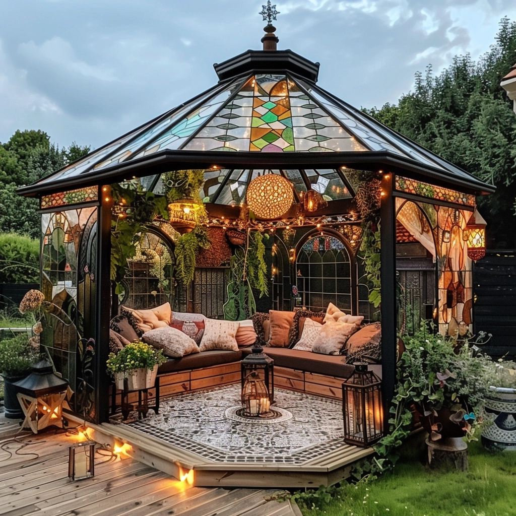 Nature's Bohemia Inspiring Outdoor Living with Bohemian Pergola Style (11)
