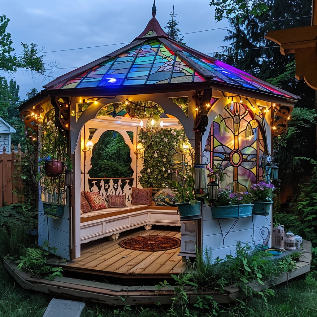 Nature's Bohemia Inspiring Outdoor Living with Bohemian Pergola Style (14)