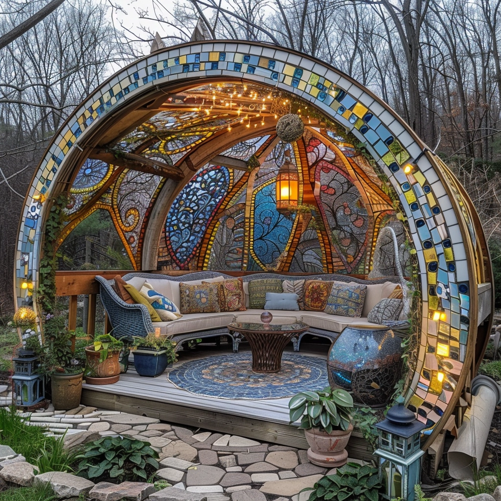 Nature's Bohemia Inspiring Outdoor Living with Bohemian Pergola Style (9)