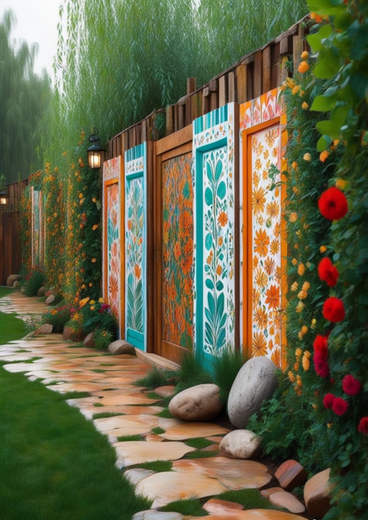 Boho Vibes in Your Backyard Creative Fence Ideas for a Dreamy Garden ...