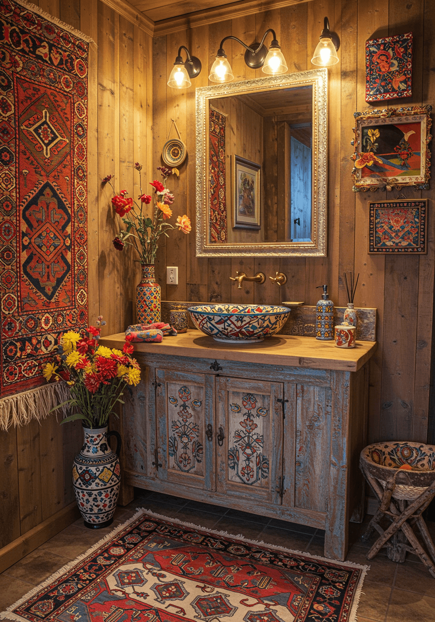 Colorful Boho Dreams Styling A Rustic Bathroom Vanity For A Unique Look (8)
