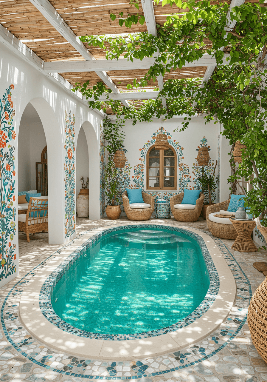Dive Into Bliss How to Design the Perfect Bohemian Swimming Pool (1)