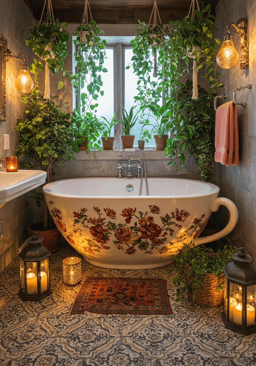 Bohemian Bathtub A Colorful,