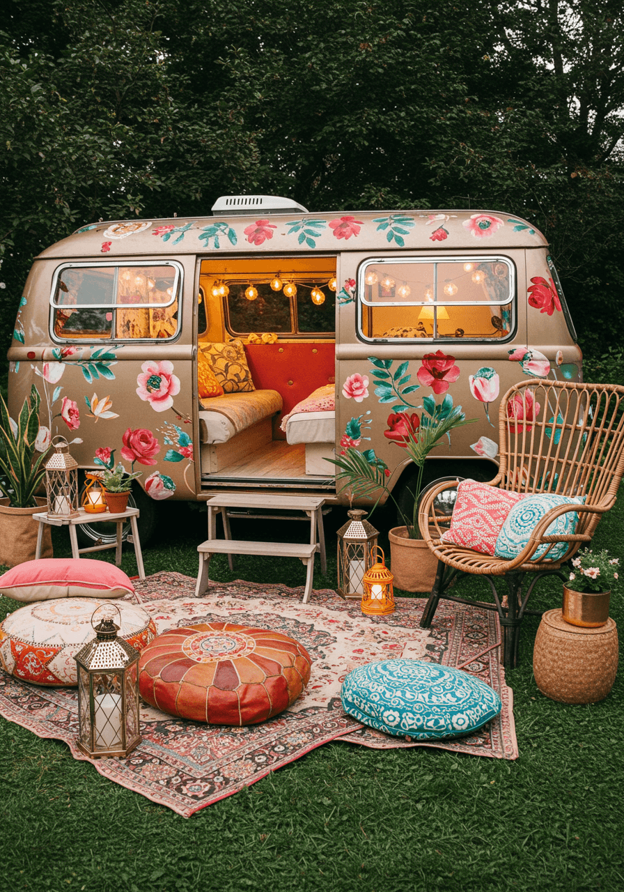 The Bohemian Style Road Home Touring My Hippie Camper (23)