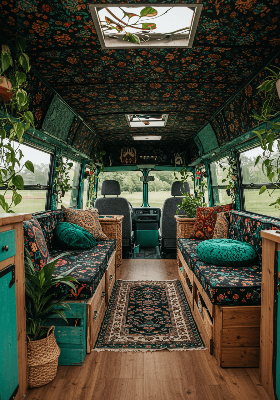 Wanderlust Vibes A Bohemian Style Van Interior Tour (14)