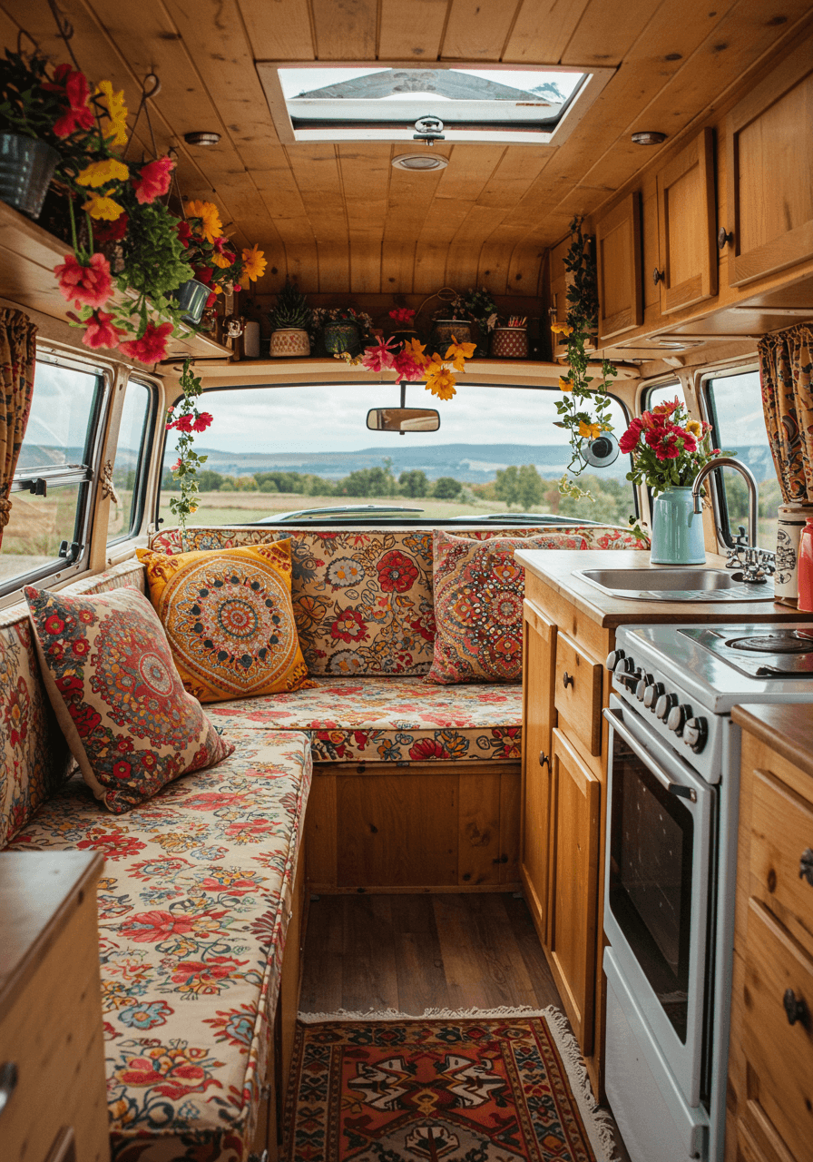 Wanderlust Vibes A Bohemian Style Van Interior Tour (21)