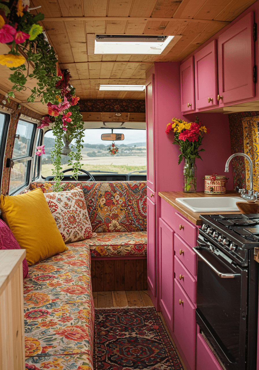Wanderlust Vibes A Bohemian Style Van Interior Tour (30)