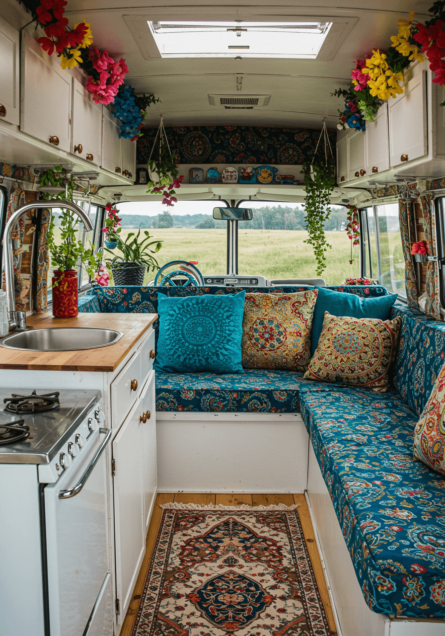 Wanderlust Vibes A Bohemian Style Van Interior Tour (7)