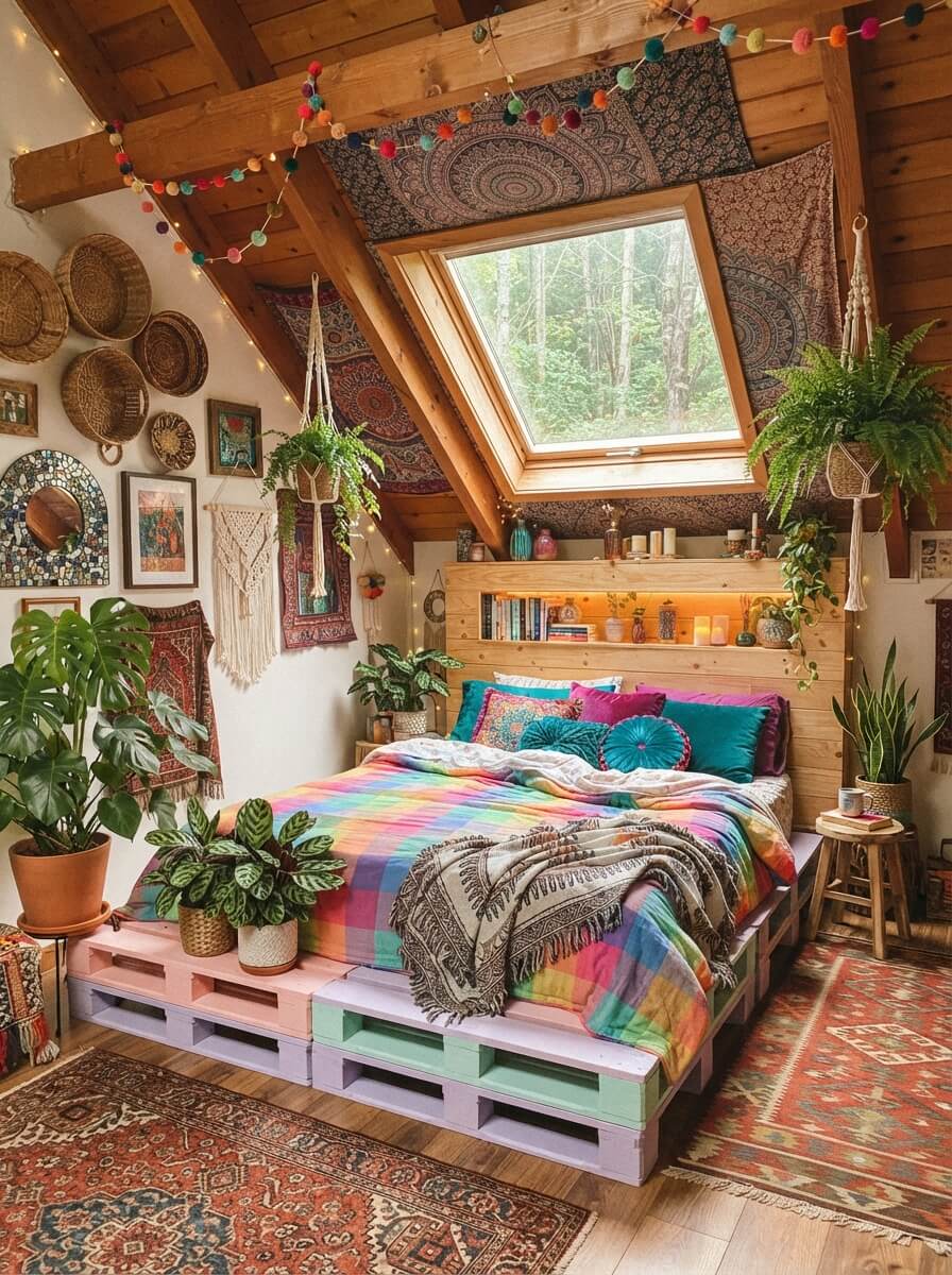 Colorful Boho Bedrooms For A Cozy Home (2)