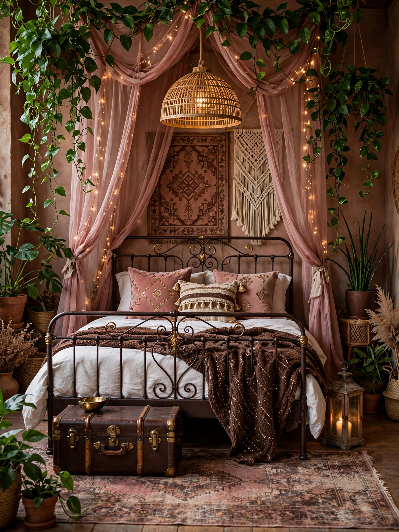 Colorful Boho Bedrooms For A Cozy Home (5)