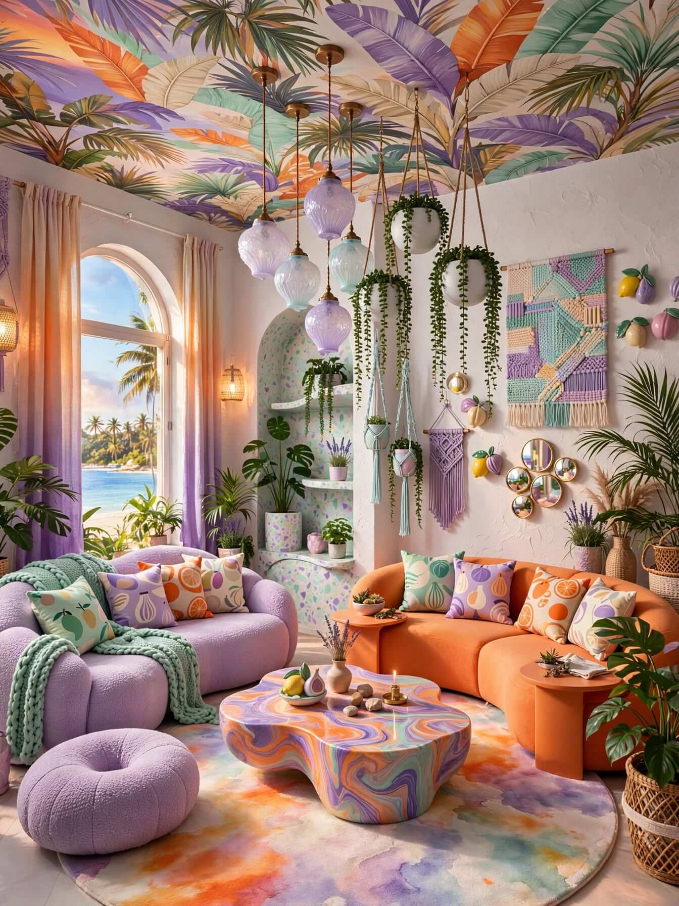 Bohemian Living Room Ideas for a Cozy, Colorful Home (15)