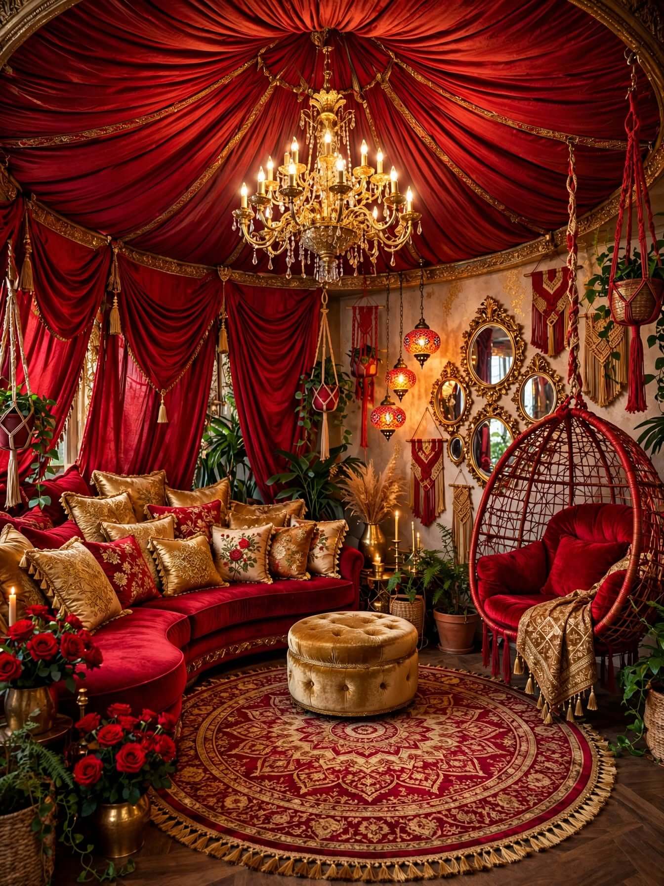 Bohemian Living Room Ideas for a Cozy, Colorful Home (18)