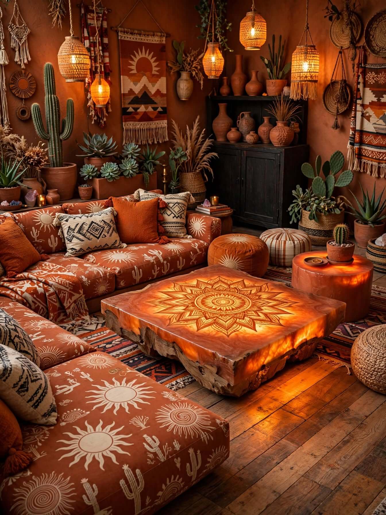 Bohemian Living Room Ideas for a Cozy, Colorful Home (19)